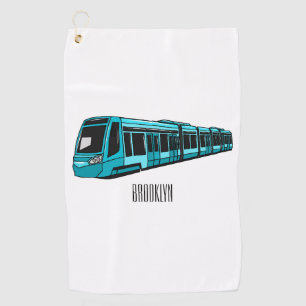 Elektrische illustratie van cartoon voor locomotie golfhanddoek