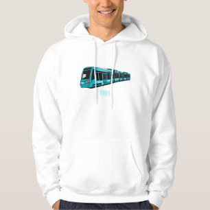 Elektrische illustratie van cartoon voor locomotie hoodie