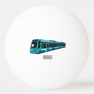 Elektrische illustratie van cartoon voor locomotie pingpongballen