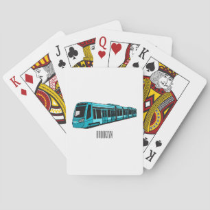 Elektrische illustratie van cartoon voor locomotie pokerkaarten
