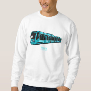 Elektrische illustratie van cartoon voor locomotie trui