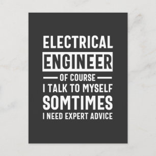 Elektrische ingenieur briefkaart