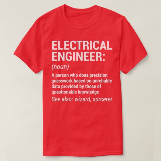 Elektrische ingenieur Definitie Funny Engineering T-shirt (Design voorkant)
