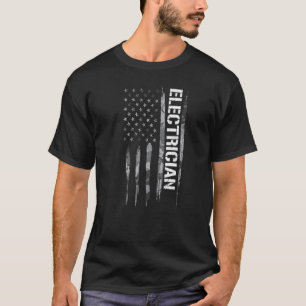 Elektrische ingenieur Elektrische Amerikaanse vlag T-shirt