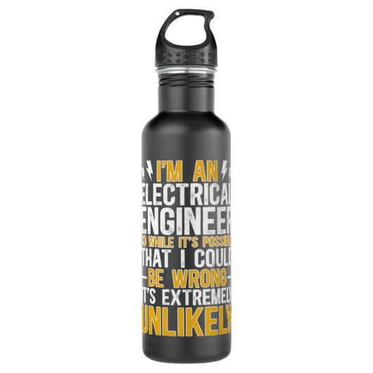 Elektrische ingenieur Funny Electrical Engineering Waterfles (Voorkant)