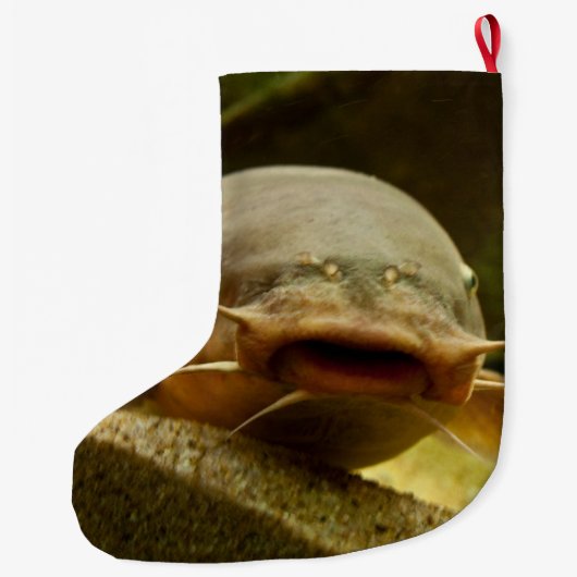 Elektrische katvis grote kerstsok (Achterkant)