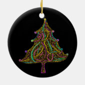 Elektrische kerstboomversiering met Neon Keramisch Ornament (Achterkant)