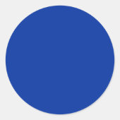 Elektrische kobalt effen kleur | Klassiek Elegant Ronde Sticker (Voorkant)