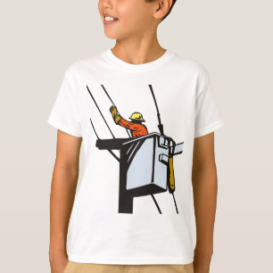 Elektrische krachtwerker van de Power Lineman T-shirt