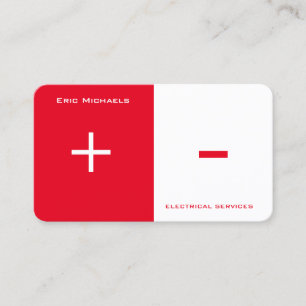 Elektrische kunst aan twee zijden gesplitst visitekaartje