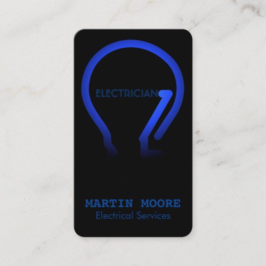 Elektrische lampen voor elektrische diensten visitekaartje (Voorkant)