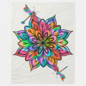 Elektrische libellen fleece deken (Voorkant)