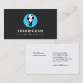 Elektrische lichte lamp Logo 2 Visitekaartje (Voorkant / Achterkant)