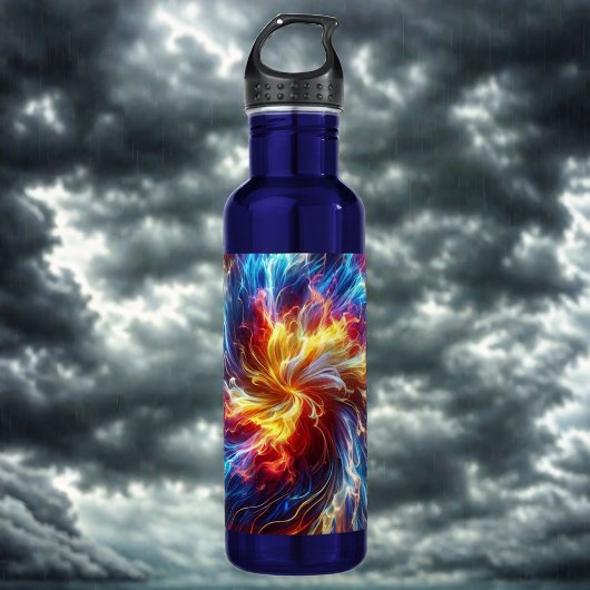 Elektrische Lightning heldere kleuren Waterfles