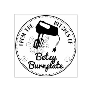 Elektrische mixer bakken culinair uit de keuken va 	rubberstempel