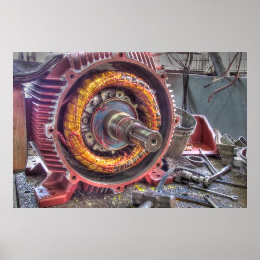 Elektrische motorafbraak. poster (Voorkant)