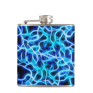 Elektrische neon Blue Tesla Coil Lightning Heupfles