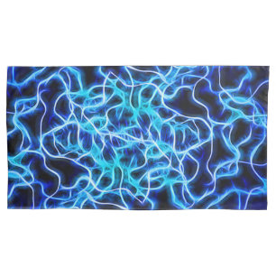 Elektrische neon Blue Tesla Coil Lightning Kussensloop