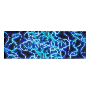 Elektrische neon Blue Tesla Coil Lightning Naambadge