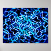 Elektrische neon Blue Tesla Coil Lightning