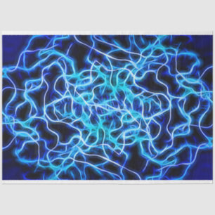 Elektrische neon Blue Tesla Coil Lightning Tissuepapier