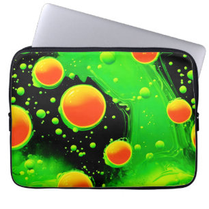 Elektrische Neon Bubbel Dans Laptop Sleeve