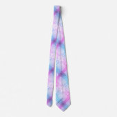 Elektrische Neon Roze Blauwe Pastel Trans Pride Pl Stropdas (Achterkant)