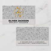 Elektrische netsnoer Logo | Brick Wall Visitekaartje (Voorkant / Achterkant)