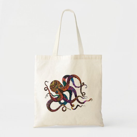 Elektrische octopus-Canvas tas (Voorkant)