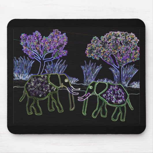 Elektrische olifanten muismat (Voorkant)