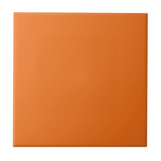 Elektrische Oranje vaste kleur Tegeltje (Voorkant)