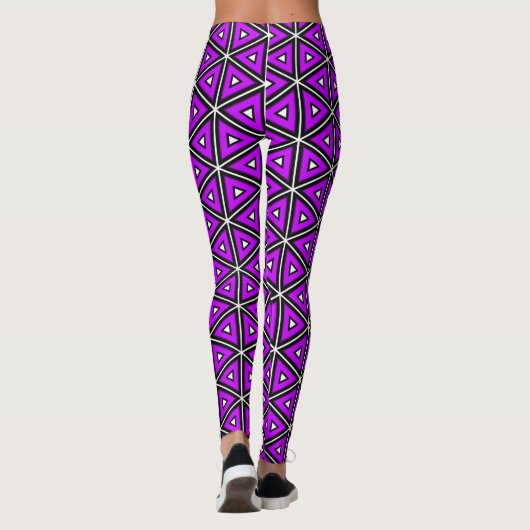 elektrische paarse leggings (Achterkant)