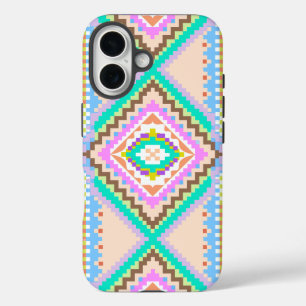 Elektrische Pastel Droom Kaleidoscoop iPhone 16 Hoesje