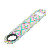 Elektrische Pastel Droom Kaleidoscoop Speed Flessenopener (Achterkant Gekanteld)