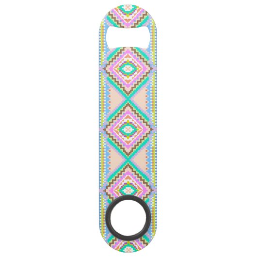 Elektrische Pastel Droom Kaleidoscoop Speed Flessenopener (Voorkant)