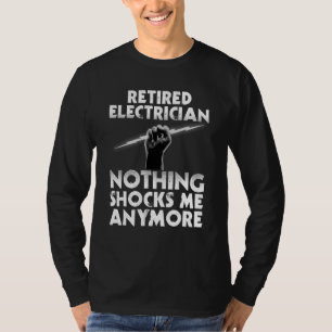 Elektrische pensionering mannen in ruste verkozen t-shirt
