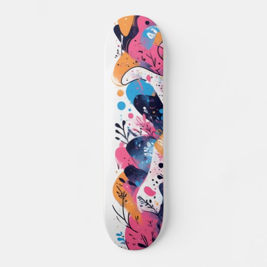 Elektrische Pop: Neon Roze Skateboards (Voorkant)