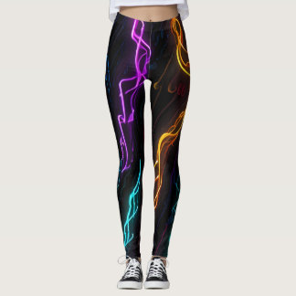 Elektrische puls: symfonie van neon frequenties leggings