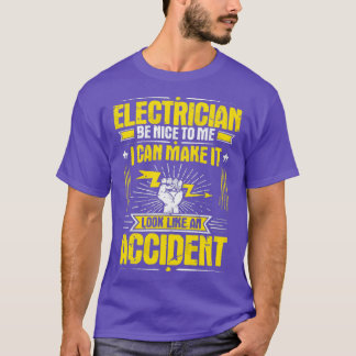 Elektrische reservekopie van elektrische werknemer t-shirt