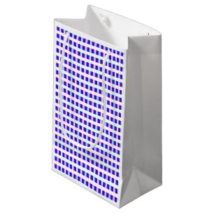 elektrische retro met blauwe en paarse strippen klein cadeauzakje