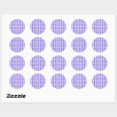 elektrische retro met blauwe en paarse strippen ronde sticker (Vel)