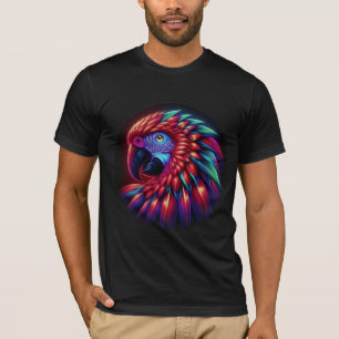 Elektrische rode ara extravaganza t-shirt
