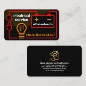 Elektrische rode batterij visitekaartje (Voorkant / Achterkant)