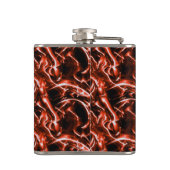 Elektrische rode Chrome schedelkolf Heupfles (Achterkant)