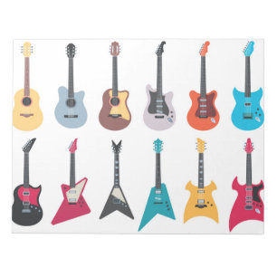 Elektrische rotsgitaar notitieblok