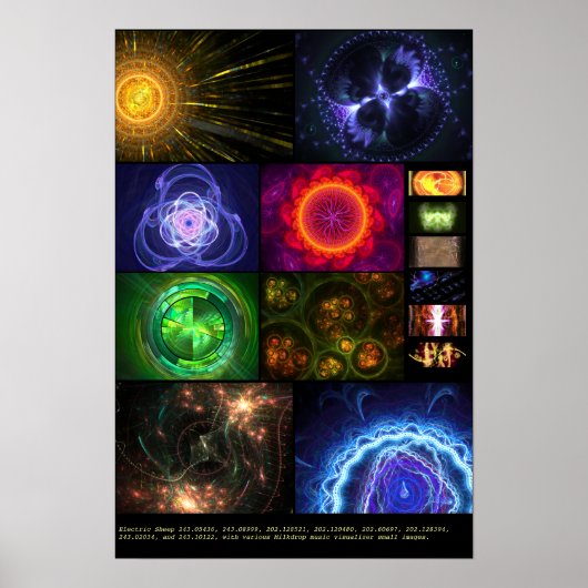 Elektrische schaap + druppel (diverse nr. 11) poster (Voorkant)