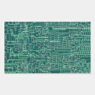 Elektrische schakelingen rechthoekige sticker