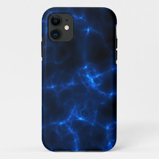 Elektrische schok in donkerblauw iPhone 11 hoesje