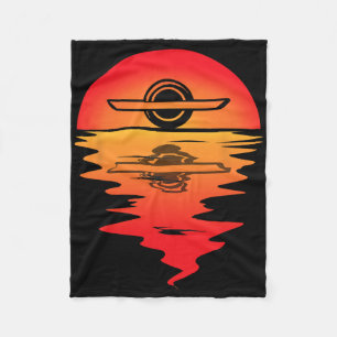 Elektrische Skateboard Vintage Sunset Onewheel Flo Fleece Deken