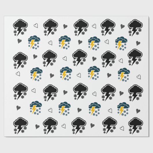 Elektrische Skies: Cloud Thunder inpakpapier. " Cadeaupapier (Vlak)